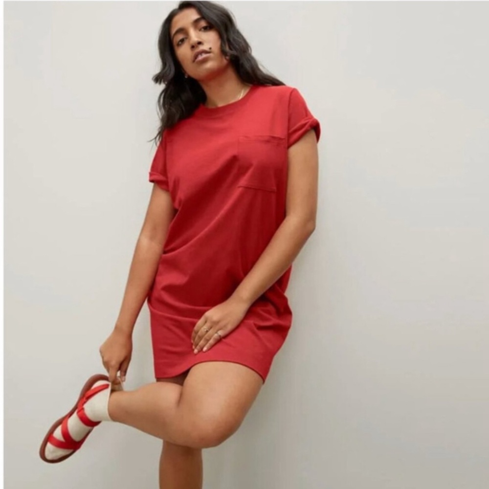 Everlane The Weekend Tee Dress Red Size XS
